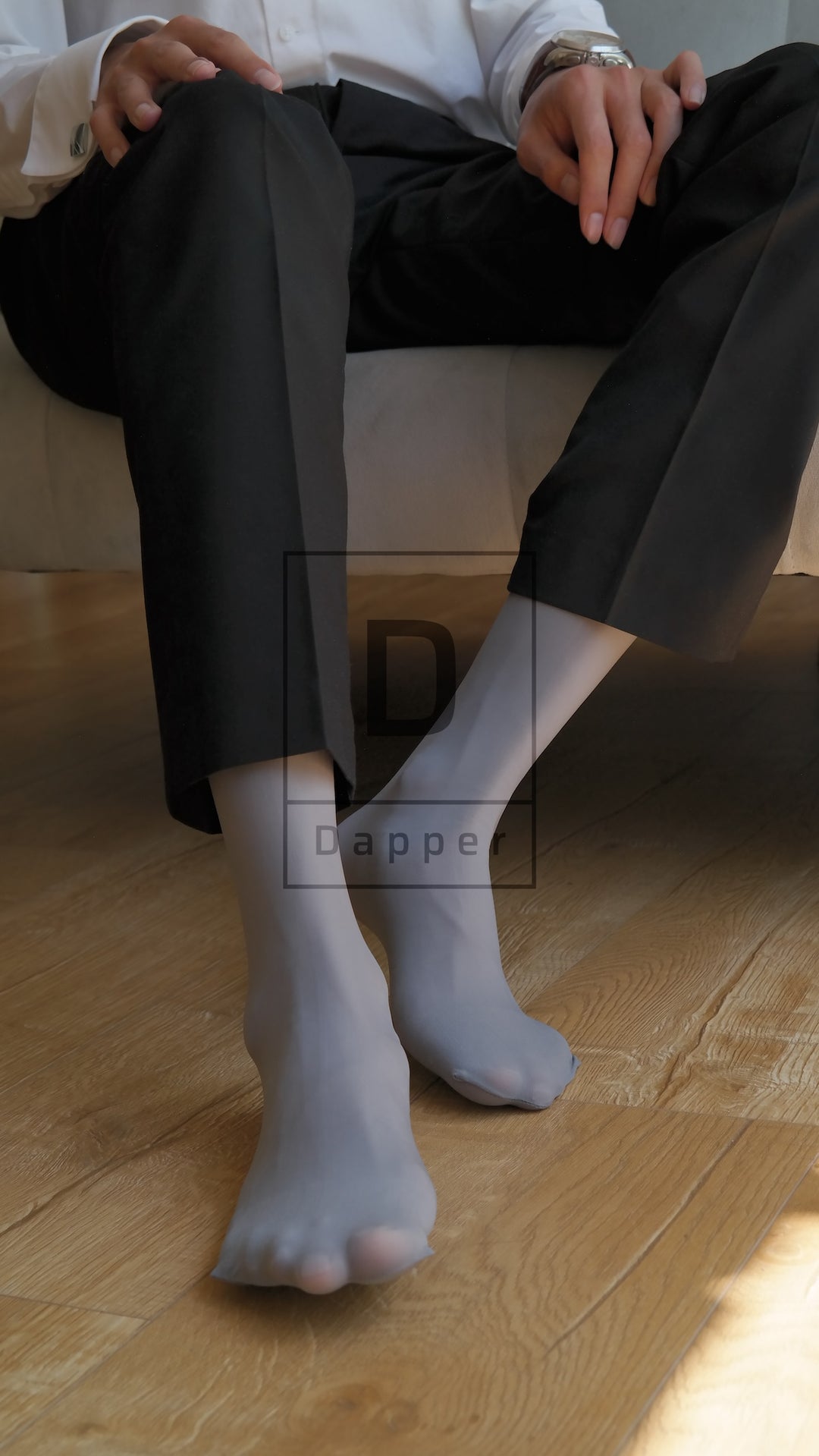 Men's Glossy Sheer Dress Socks