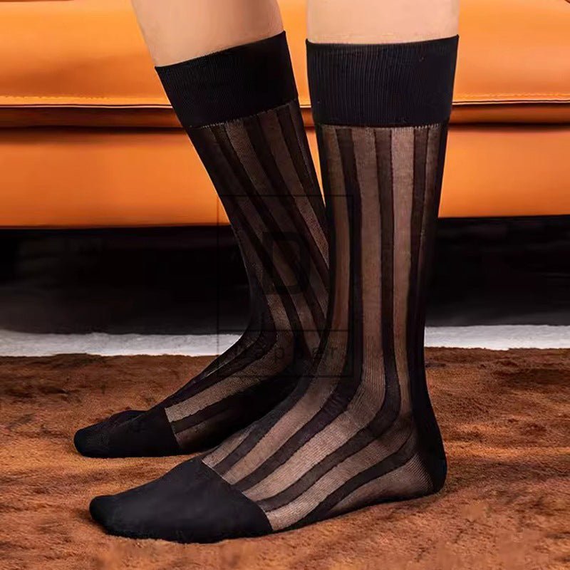 Bold Striped Nylon Dress Socks for Men Dapper Socks Bold Striped Nylon Dress Socks for Men Dapper Socks