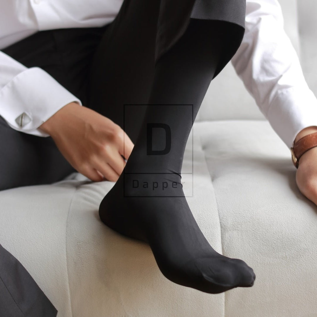 mens thin dress socks 1/3/5 Pairs Ultra Silk Sheer Business Sock Soft Nylon Work Reinforced toe and heel for durability Machine wash Mens Ultra thin Breathable Cotton