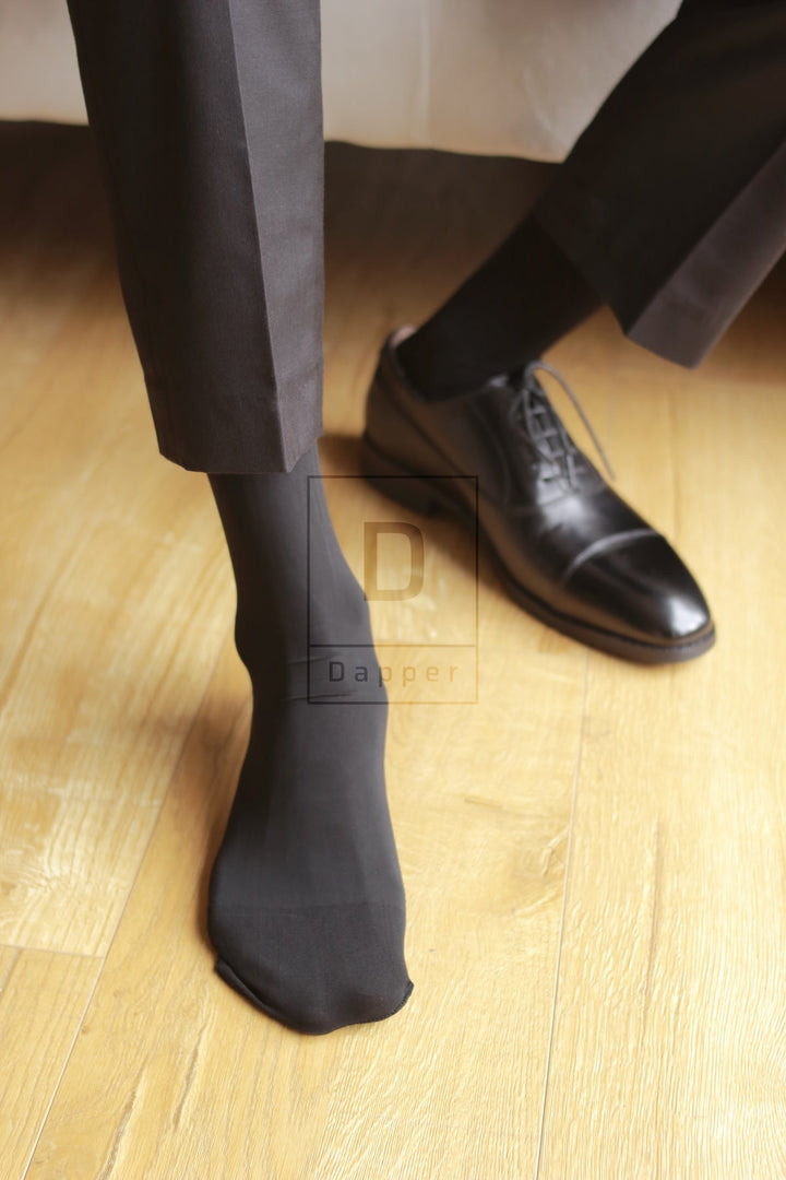 Men's Glossy Sheer Stockings - Dapper Socks