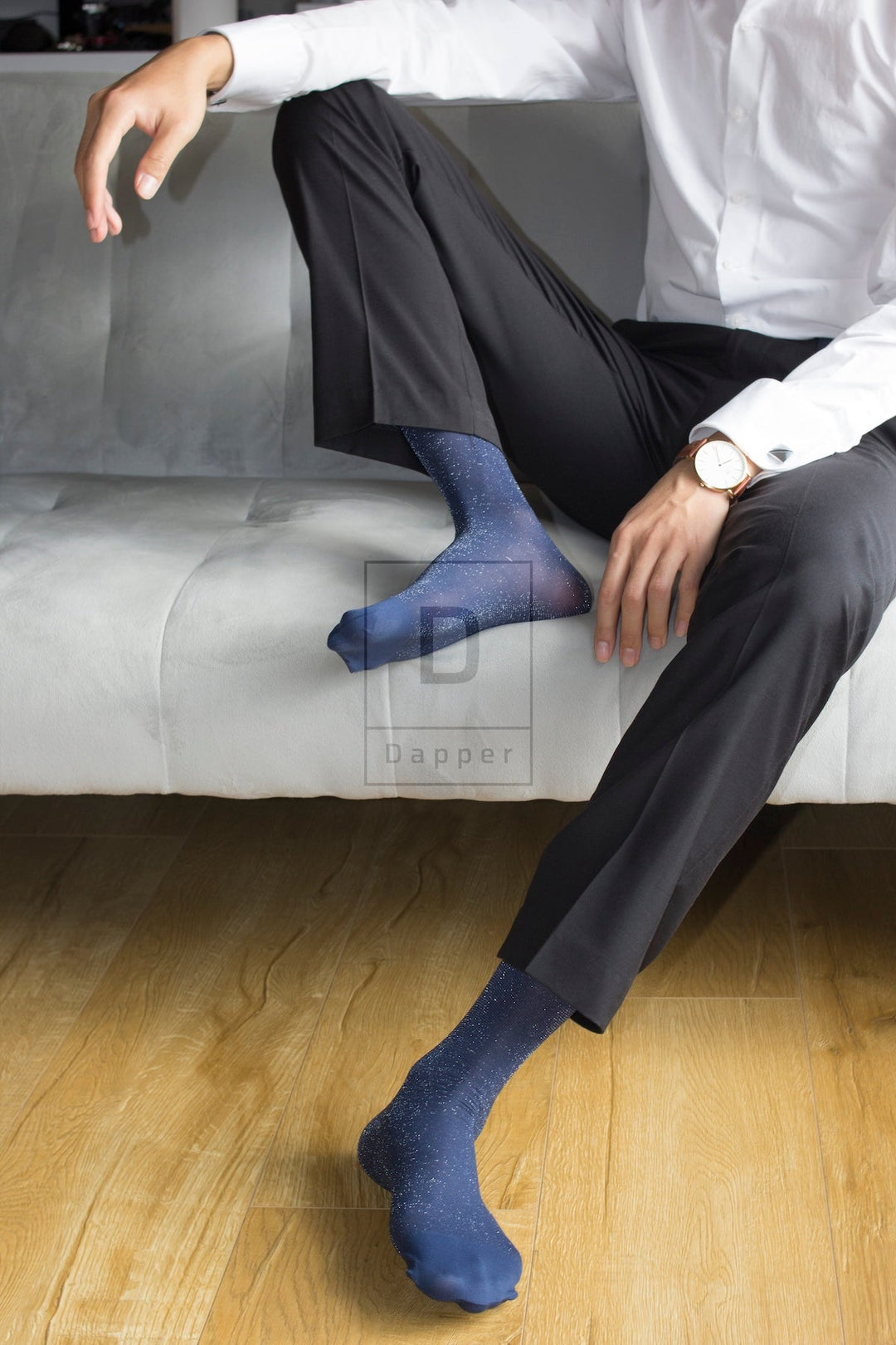 Midnight Sparkle Dress Socks - Dapper Socks