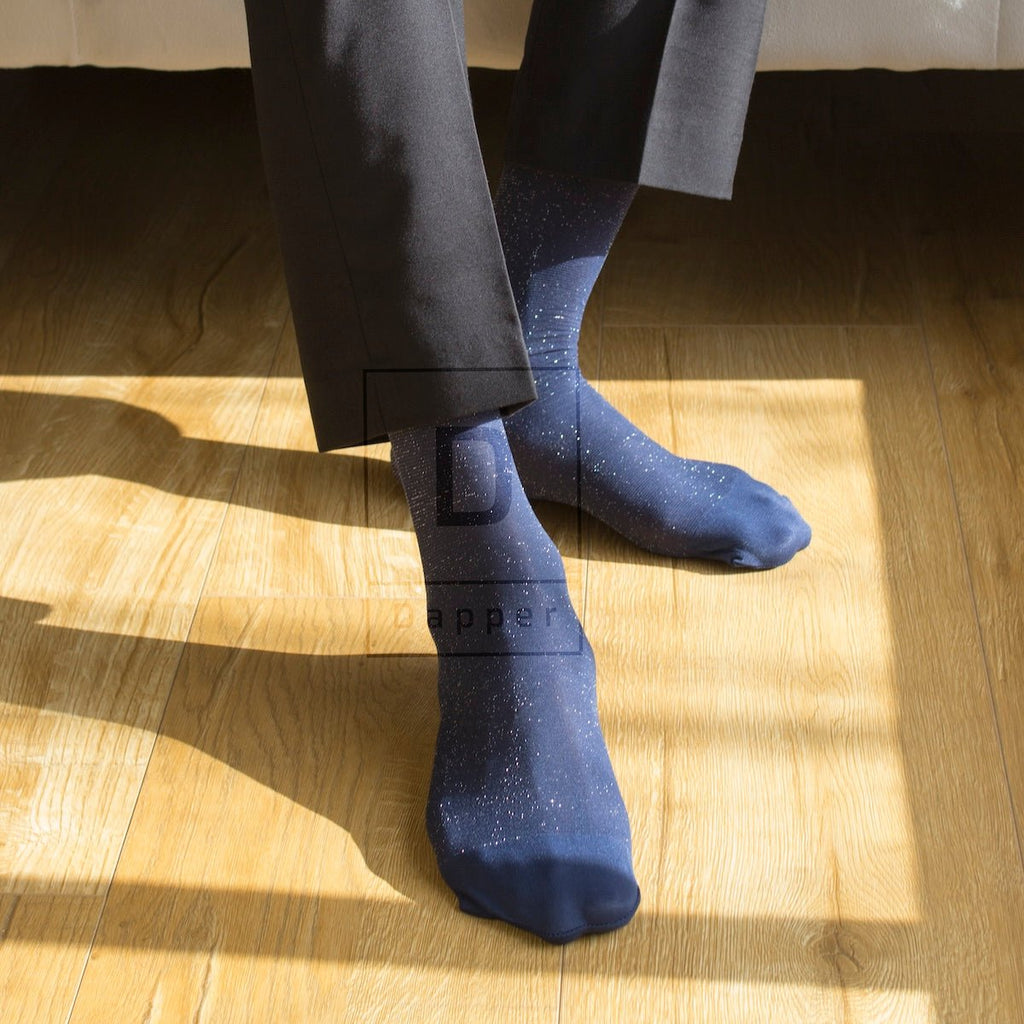 stylish dress socks Midnight Sparkle The beauty of our Velvet Dress Royal Blue 26spring Color:Pink Trellis Floral