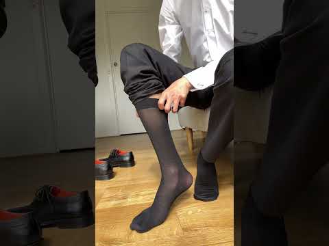 Calcetines de vestir para hombres con diseño de malla de diamante